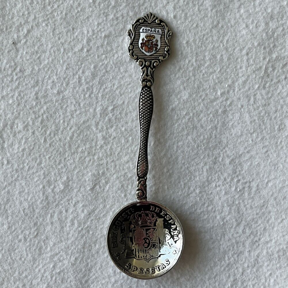 Collectible Spoon Espana "Rey Const. de Espana SG 5 Pesetas V" unknown date